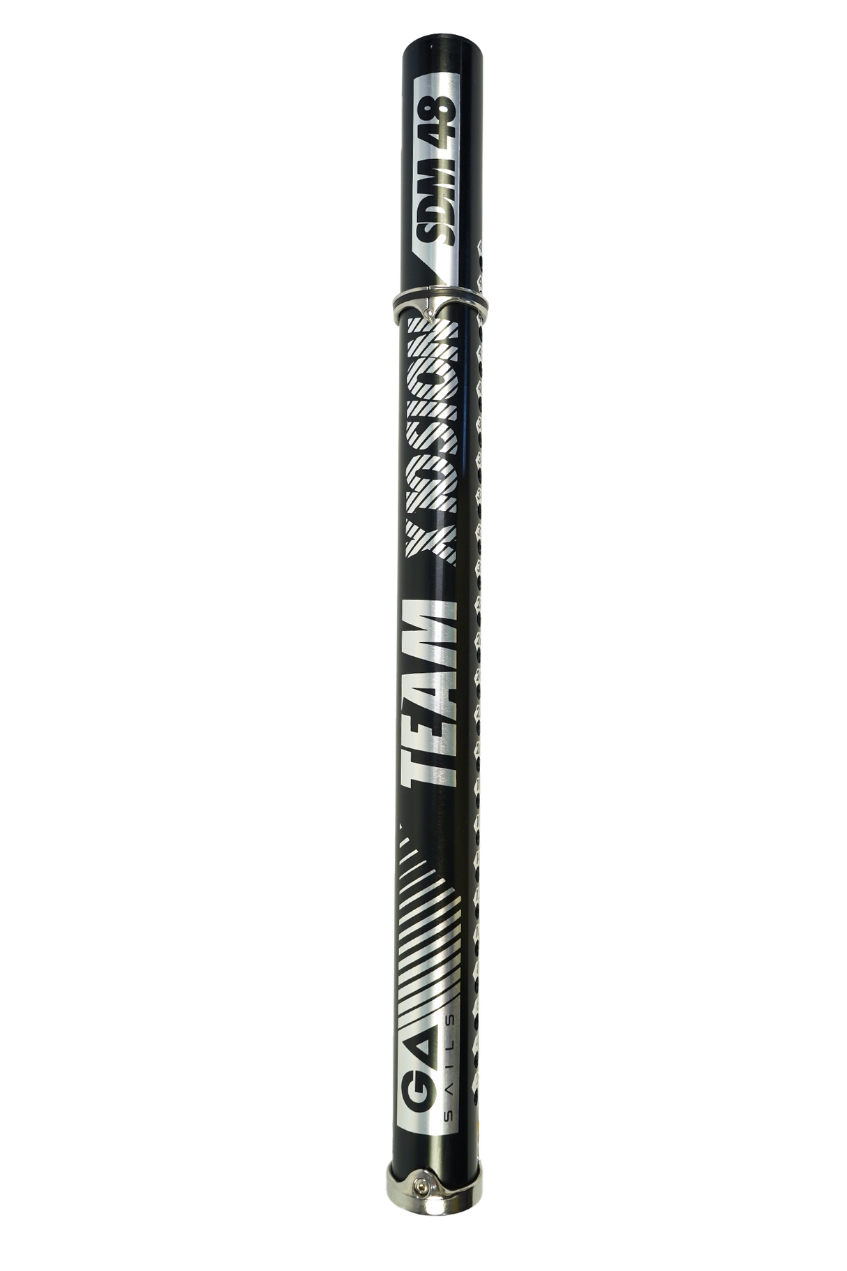 GA Extension PRO Alu LTD MTE 2026 Aluminium-Erweiterungsstab in Schwarz mit weißem Grafikdesign, Frontansicht