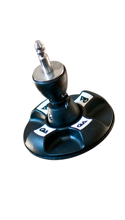GA Pro Base LTD MTE 2026 Gaming-Joystick mit schwarzer Basis und silbernem Steuerknüppel, Frontansicht