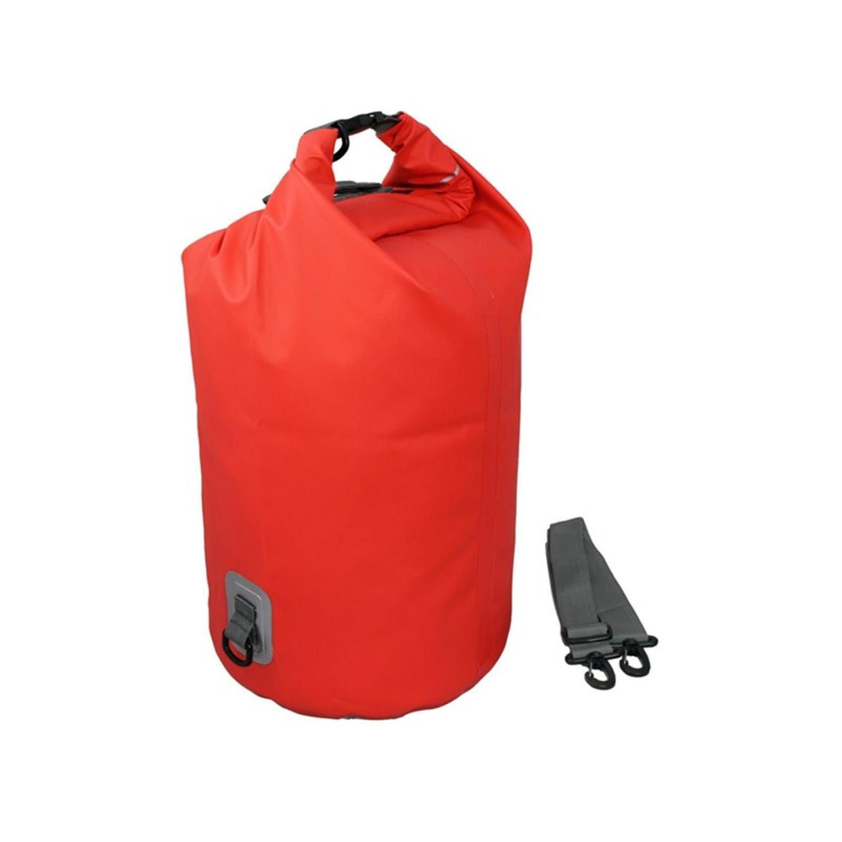 OverBoard wasserdichter Packsack 30 Liter in Rot mit schwarzem Tragegriff und Verschlusssystem, Frontansicht