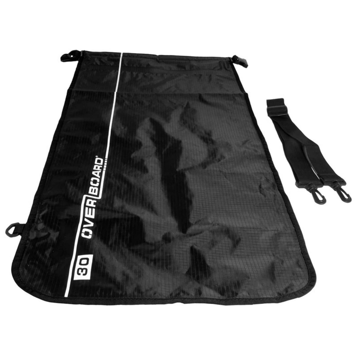 OverBoard wasserdichte Tasche 30L schwarz mit Schultergurt, Draufsicht
