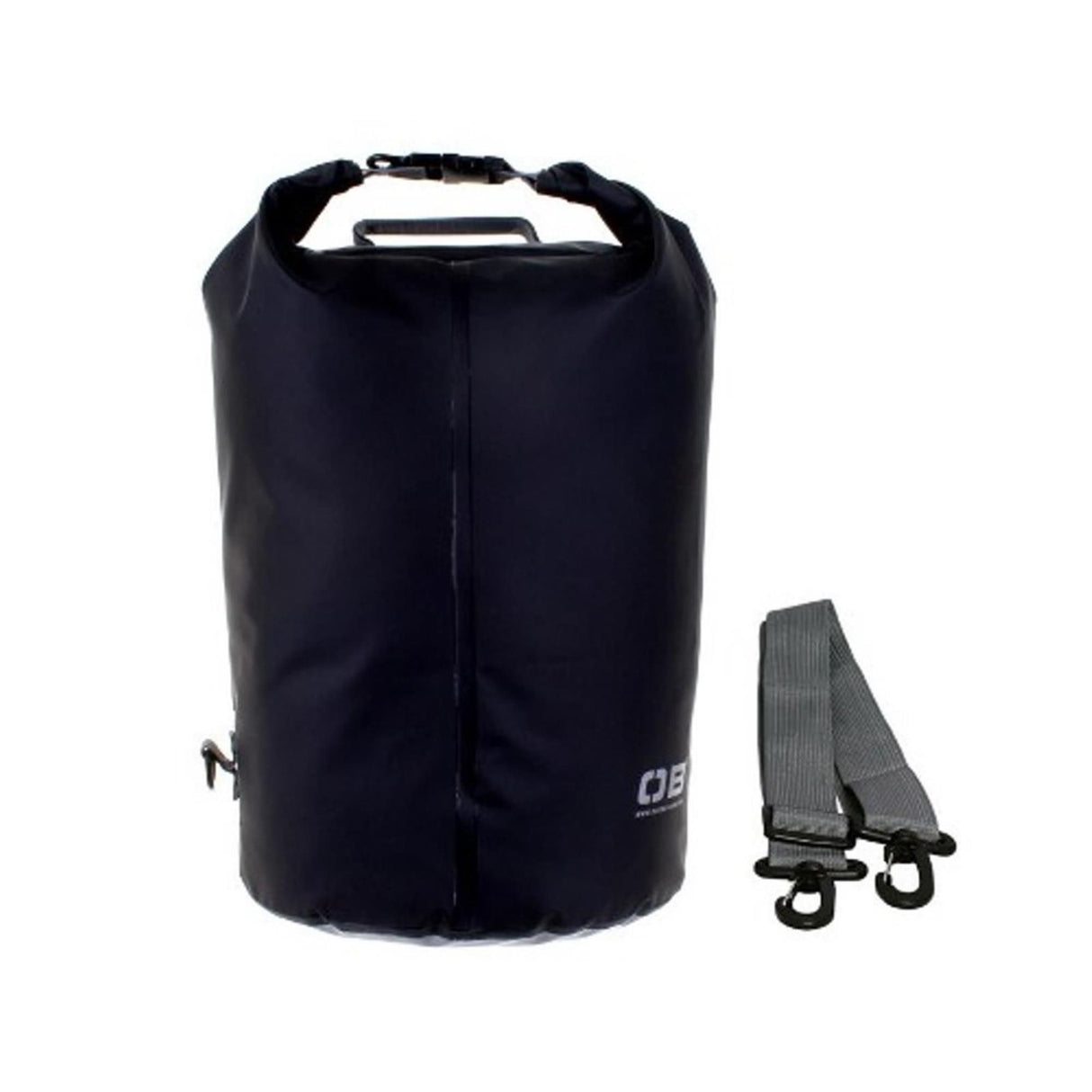 OverBoard wasserdichter Packsack 30L in Schwarz mit Rollverschluss, Tragegriffen und Schultergurt