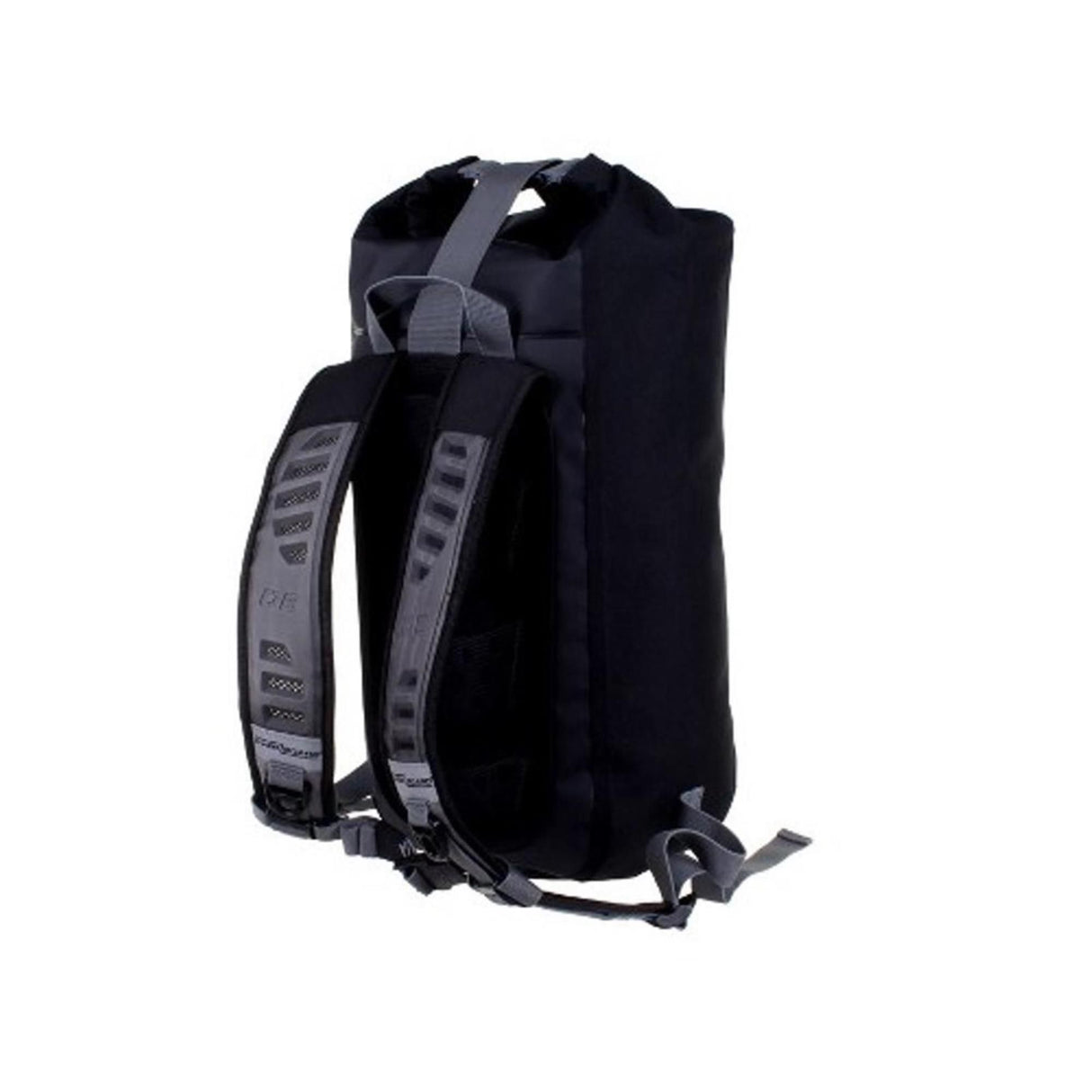 OverBoard wasserdichter Rucksack 20L in Schwarz mit gepolsterten Schultergurten, Rückenansicht