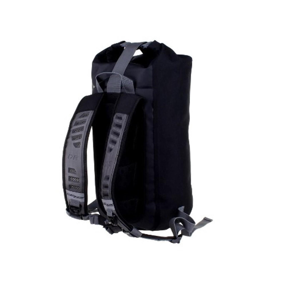 OverBoard wasserdichter Rucksack 20L in Schwarz mit gepolsterten Schultergurten, Rückenansicht