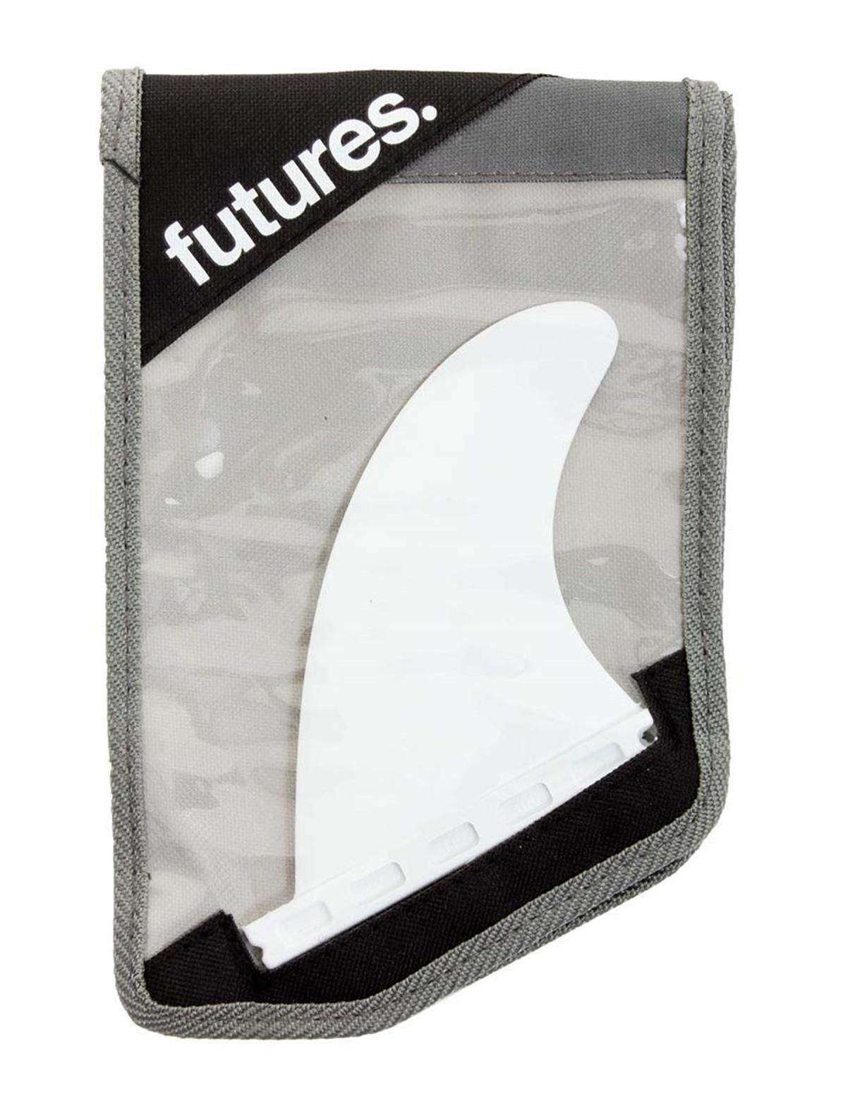 FUTURES Quad Rear 2 Fin Set Sym Thermotech weiß-schwarze Finnen in grauer Verpackung