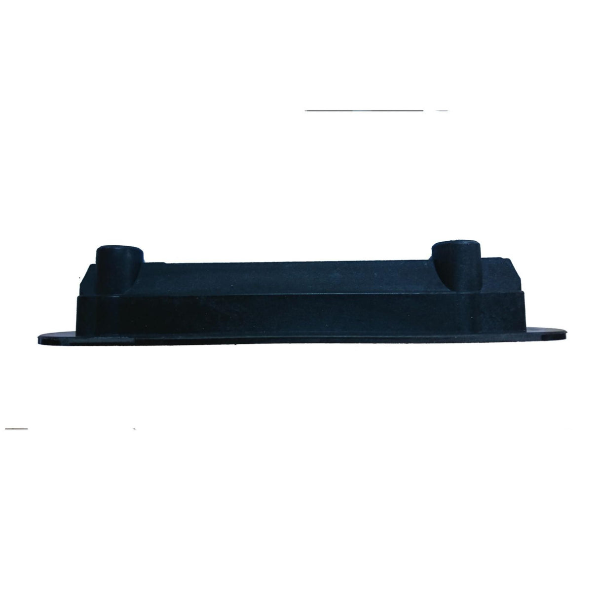 Futures Softboard Finbox in Schwarz, Seitenansicht, Kunststoff-Finnenbox für Surfboards
