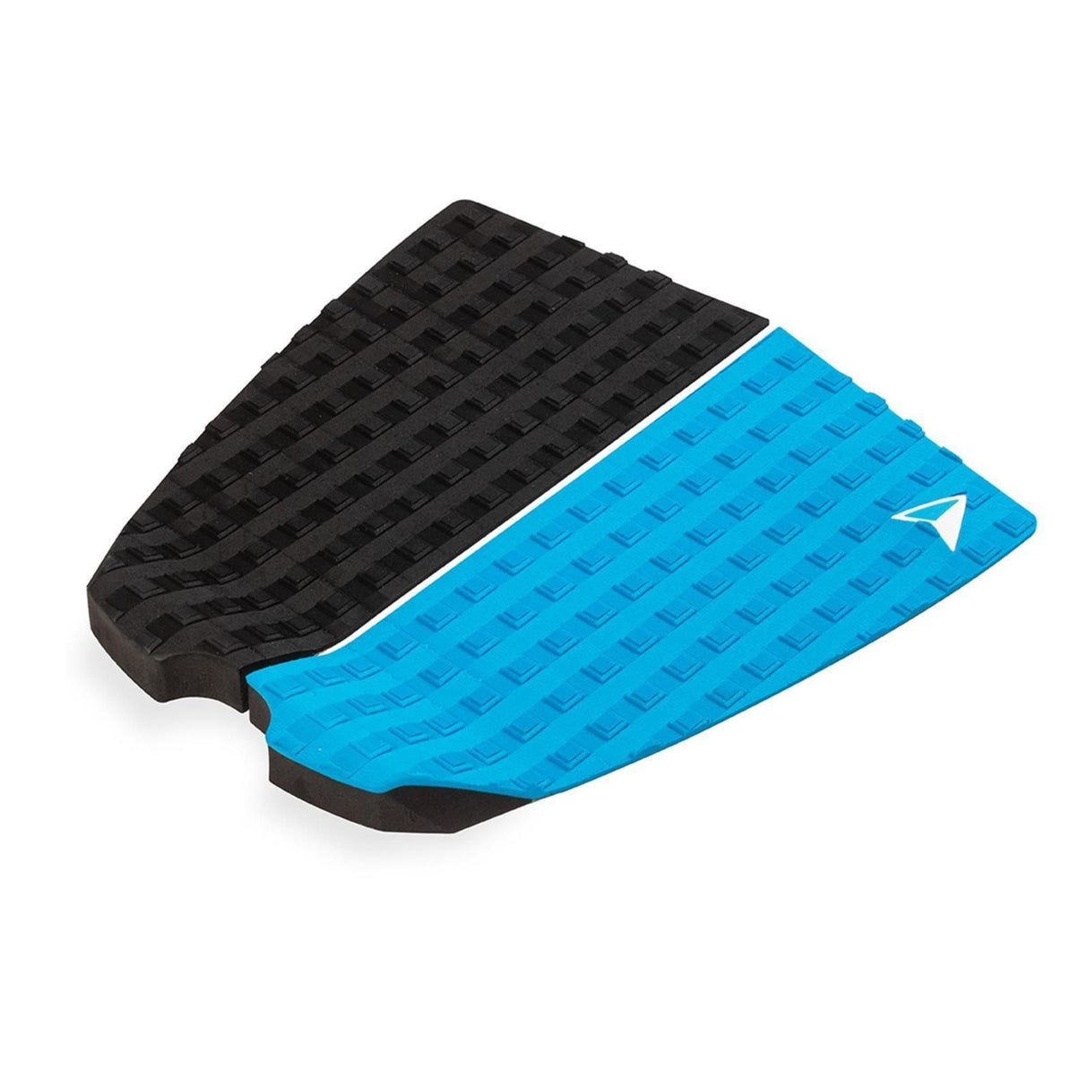 Roam Footpad Deck Grip Traction Pad 2-tlg, schwarz und blau, Gummi-Strukturoberfläche, zweiteilig, Draufsicht