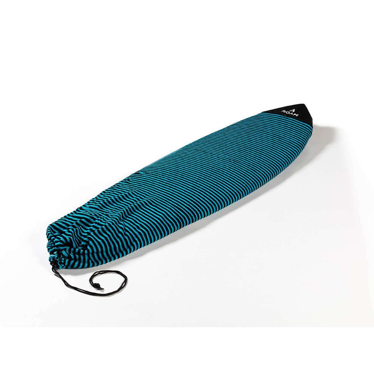 ROAM Surfboard Socke Hybrid Fish in Blaugrün mit Rippenstruktur und Zugschlaufe, Schrägansicht