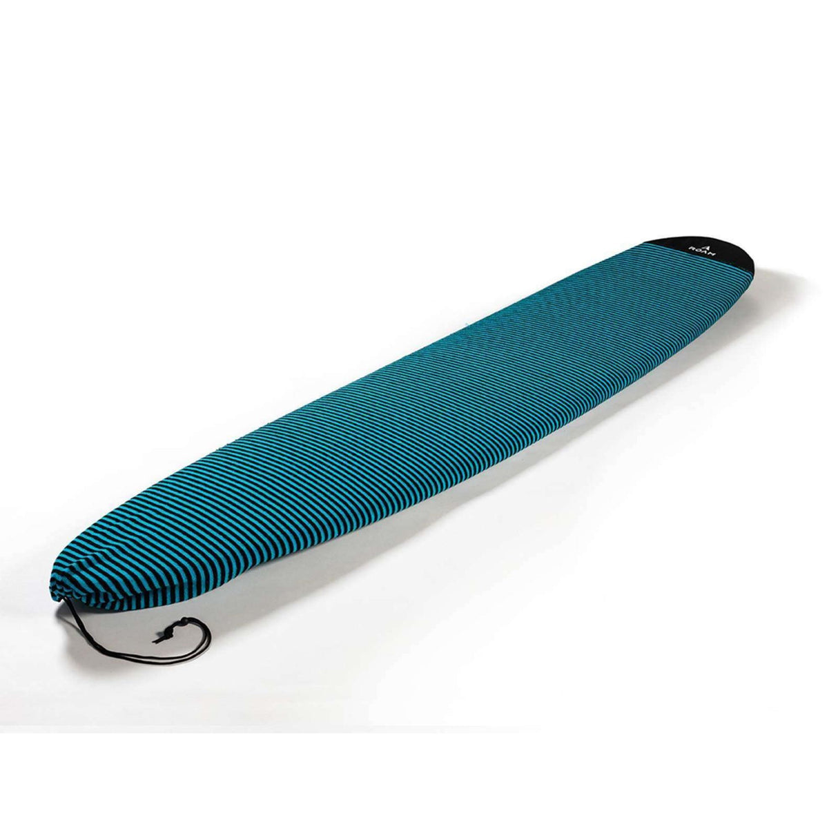 ROAM Surfboard Socke Longboard Malibu in Petrol mit Neoprenmaterial, Schutzschlauch mit Zugband, Seitenansicht