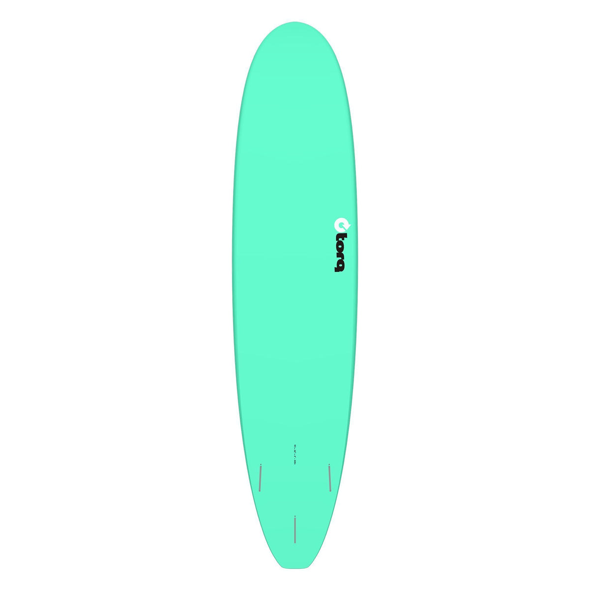 Torq TET Longboard in Mint, Draufsicht mit rundem Nose und Tail, helles Türkis mit schwarzem Logo
