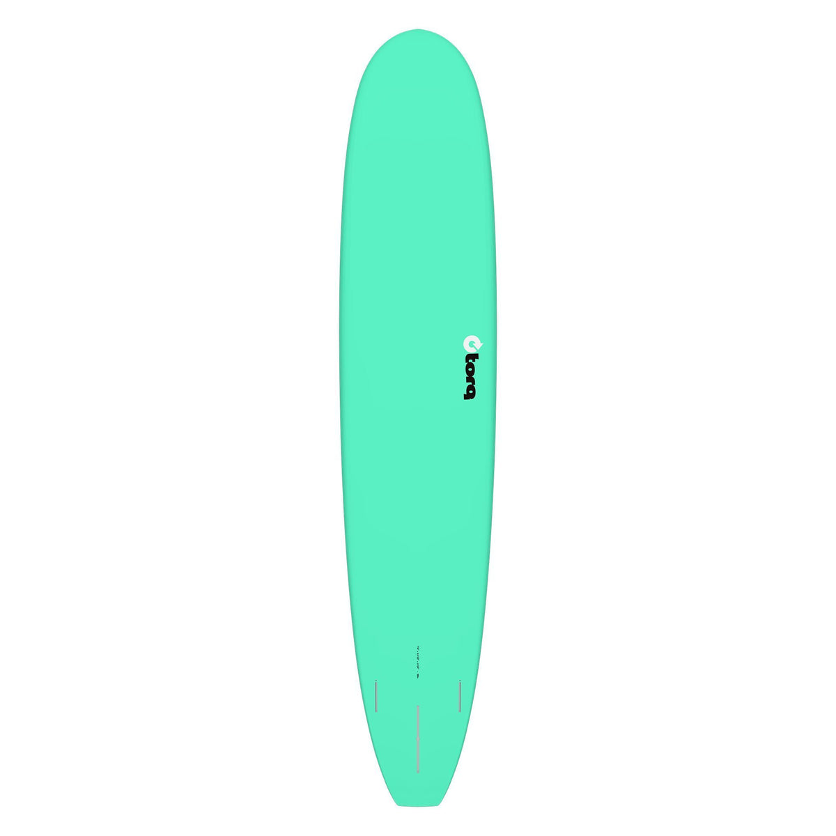 Torq TET Longboard in Mint-Grün, Draufsicht auf das komplette Board mit runder Nose und Tail