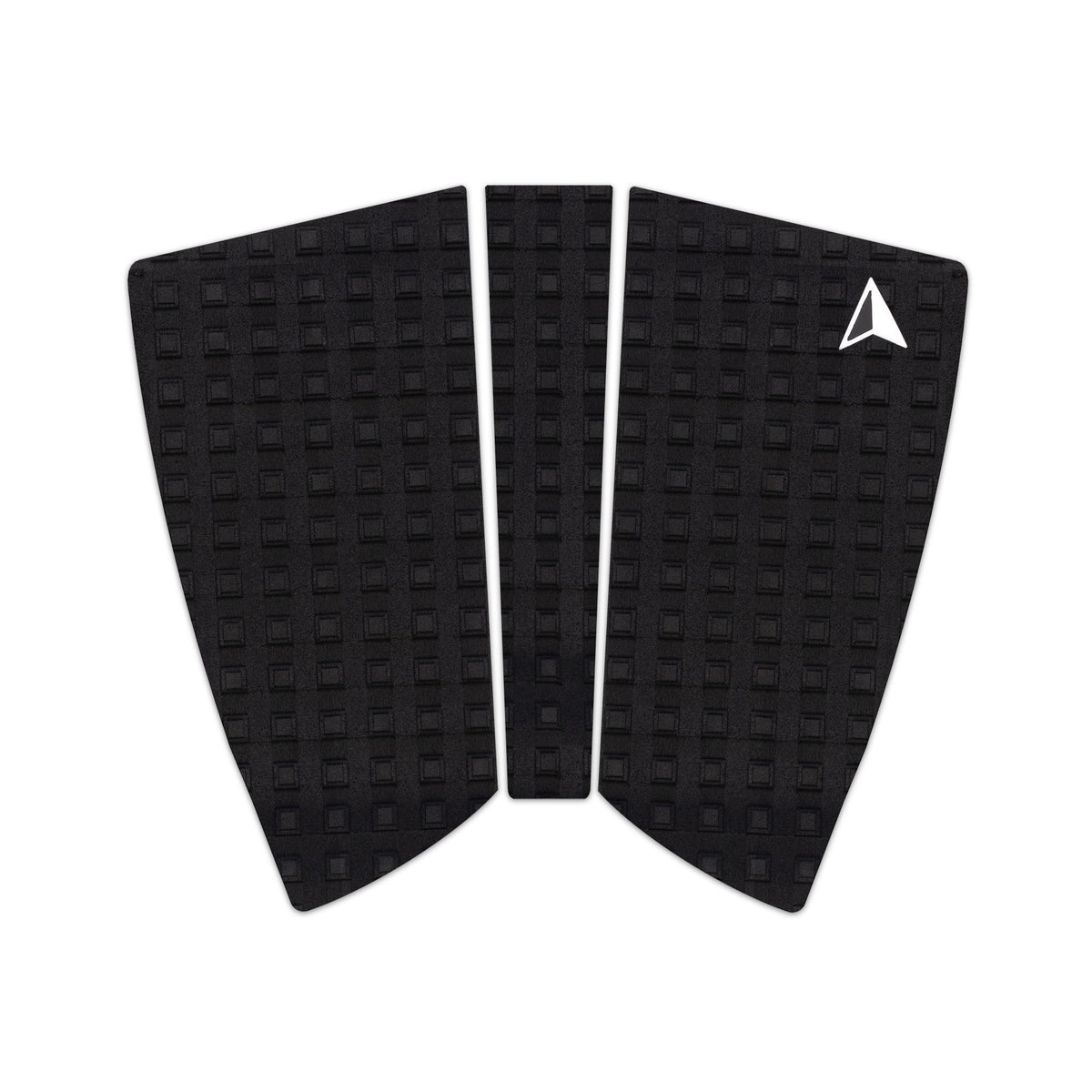 Roam Footpad Deck Grip Traction Pad 2+1 schwarze Strukturoberfläche mit Wabenmuster, Draufsicht
