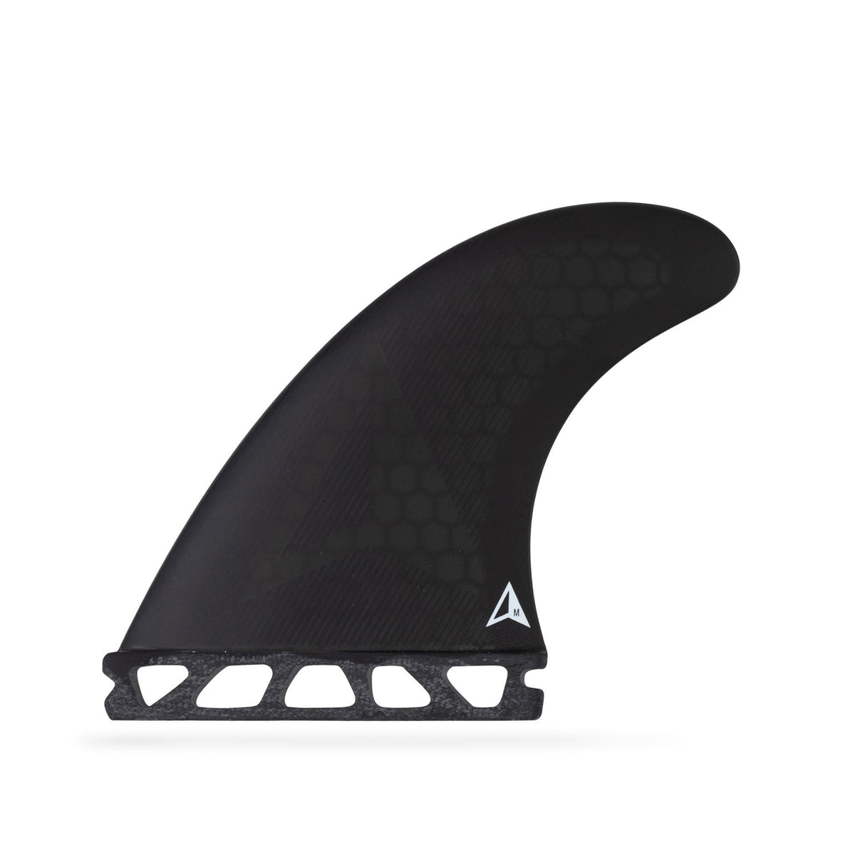 Roam Thruster Fin Set Allround schwarze Surfflossen mit Futures-Box im Seitenprofil