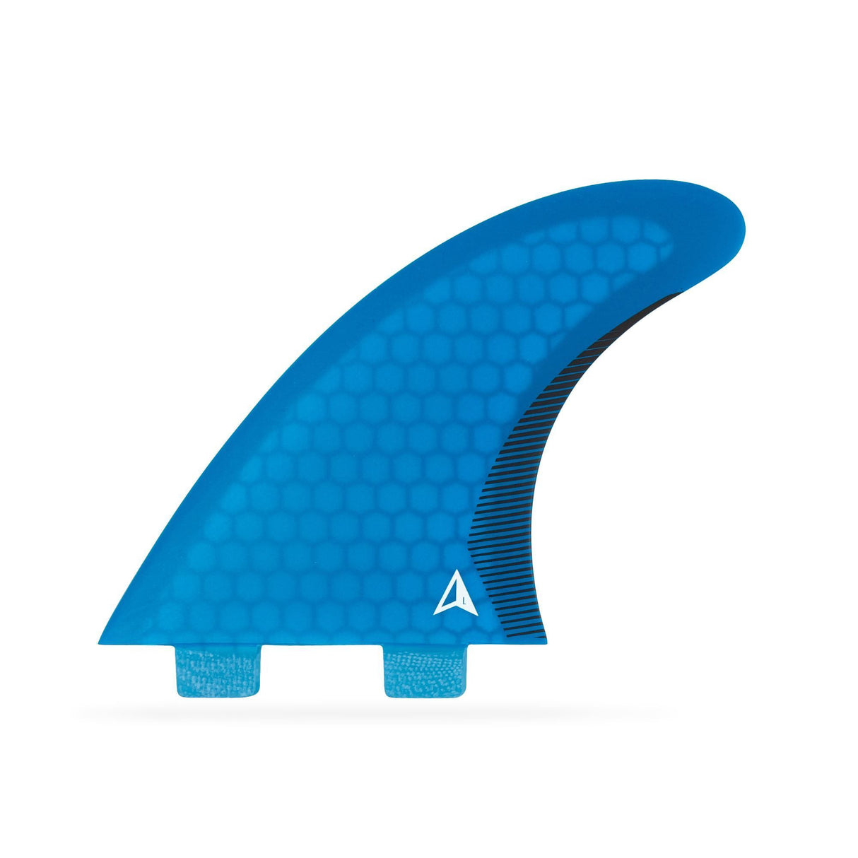 ROAM Thruster Finnensatz Performer two tab, blau, Surfflossen Set mit Wabenstruktur, Seitenansicht