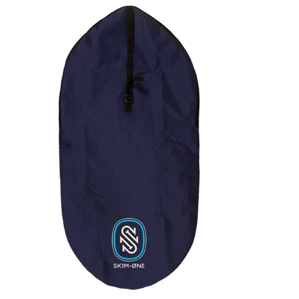 SkimOne Skimboard Rucksack dunkelblau mit Tragegurt, Frontalansicht