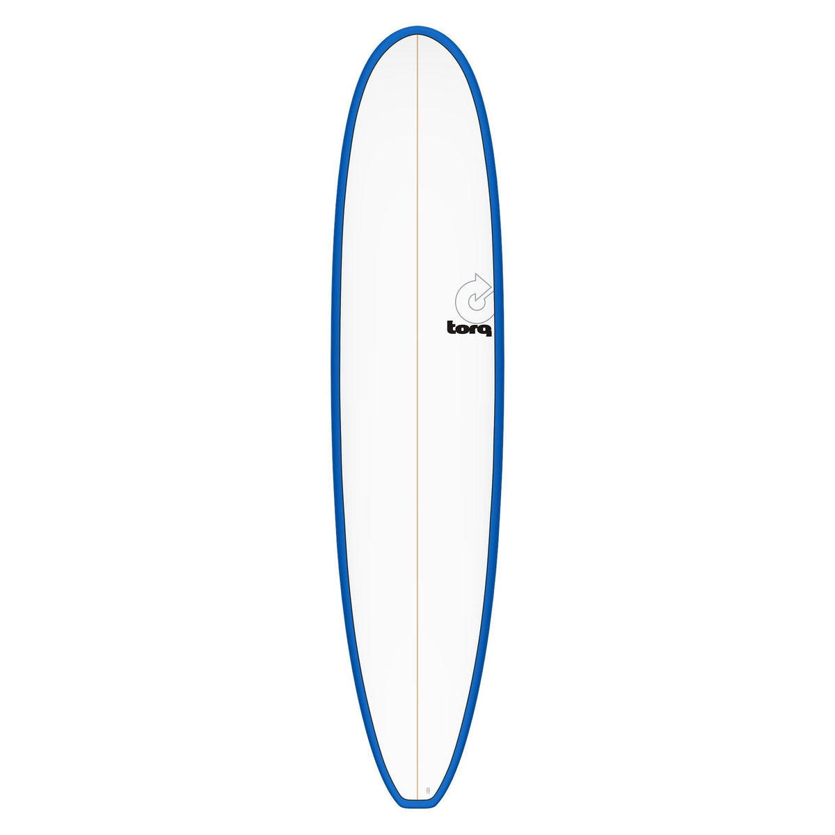 Torq TET Longboard rot-weiß, schmales Surfboard mit geschwungener Form, Seitenansicht