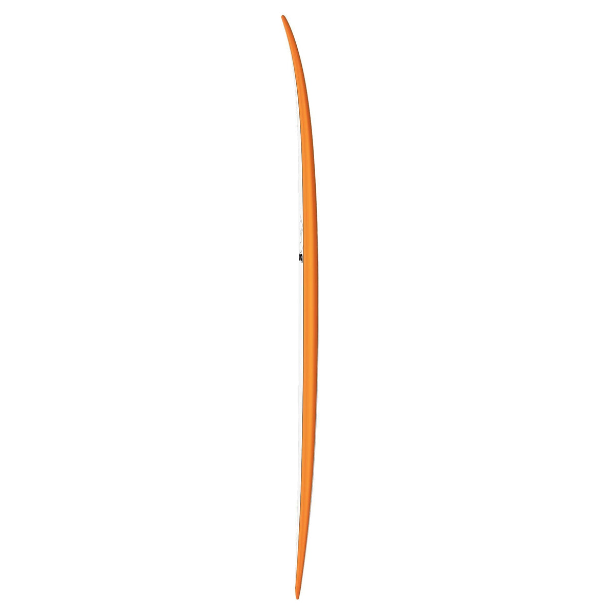 Torq TET MOD Fish Surfboard orange gebogene Form Seitenansicht