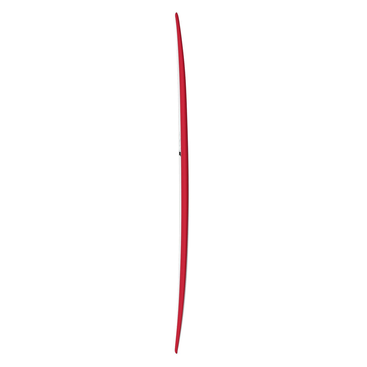 Torq TET Longboard in Rot, schlankes Design mit geschwungener Form, Seitenansicht