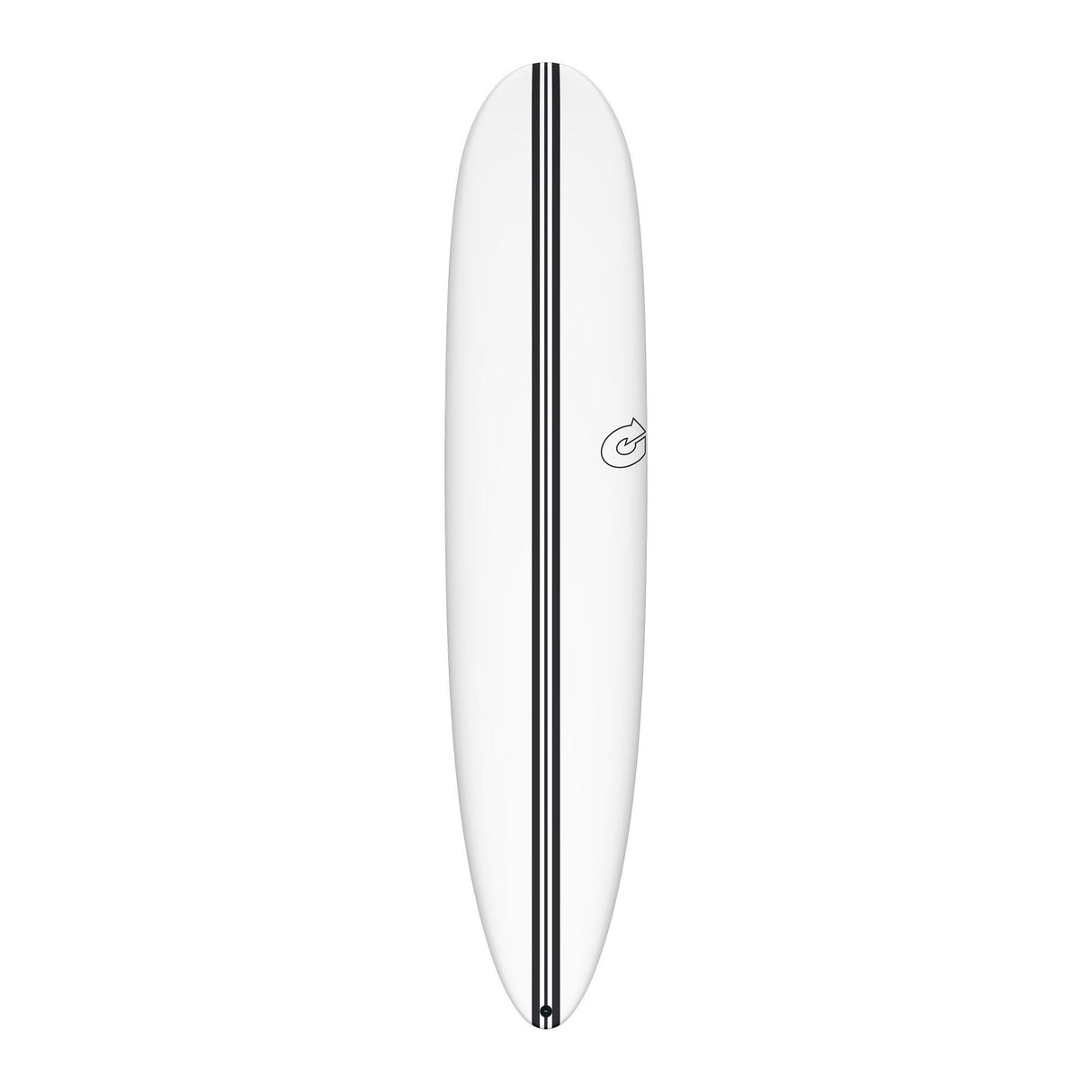 Torq TEC The Don Surfboard, weiß mit schwarzem Streifen, Draufsicht