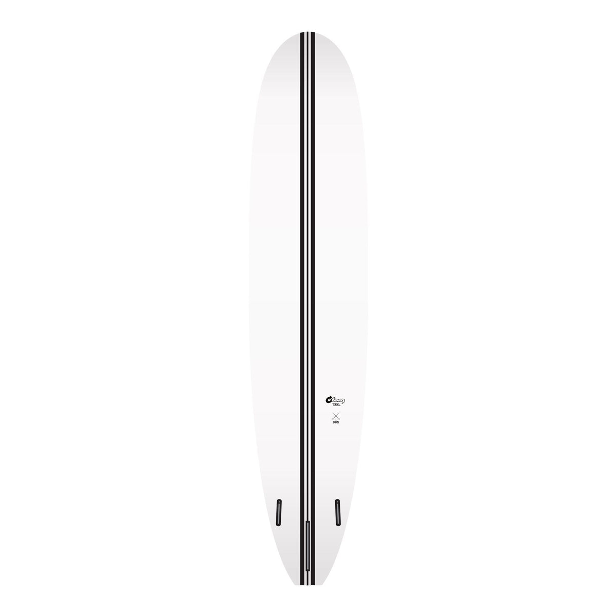 Torq TEC The Don XL Surfboard weiß mit schwarzem Streifen, Draufsicht