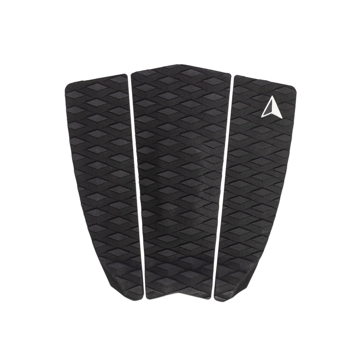 ROAM Footpad ECO Algae Traction Pad 3-tlg, schwarze Oberfläche mit Waffelmuster, Draufsicht