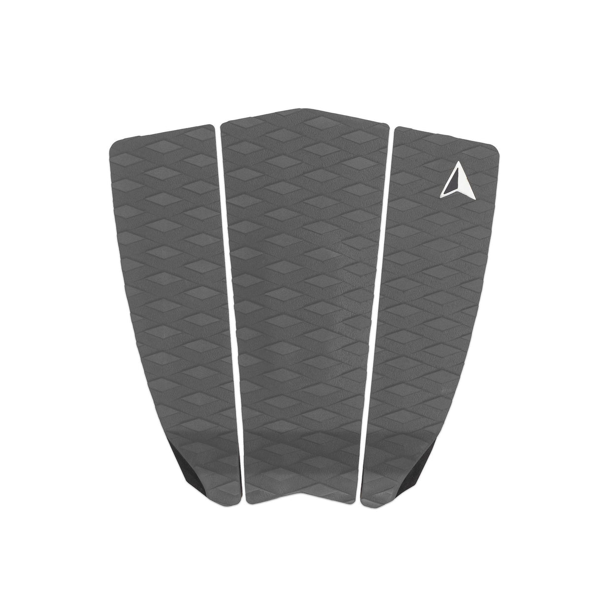 ROAM Footpad ECO Algae Traction Pad 3-tlg, grau, Draufsicht, strukturierte Oberfläche mit weißen Trennlinien
