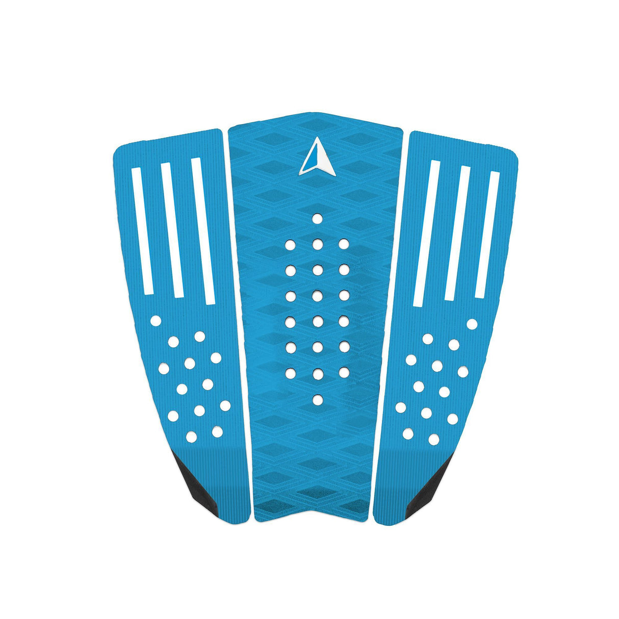 Roam Footpad Deck Grip Traction Comp Pad in Blau mit weißen Noppen und Rillen, Draufsicht