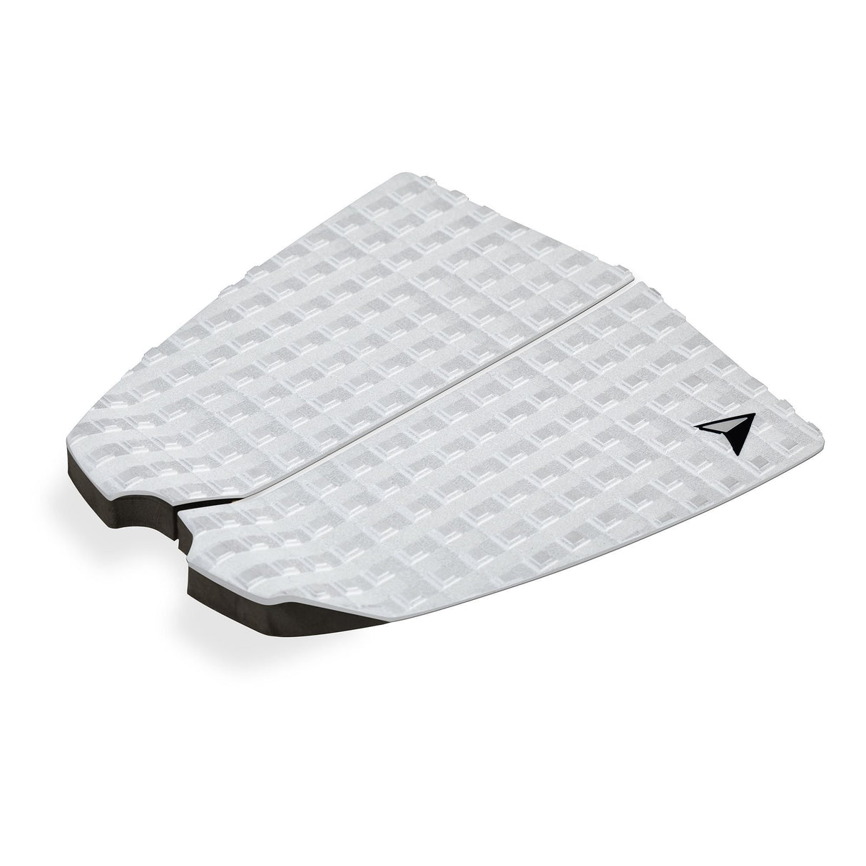 Roam Footpad Deck Grip Traction Pad 2-tlg in Weiß mit strukturierter Oberfläche, zweiteilig, schwarze Bindungen, Isometrie