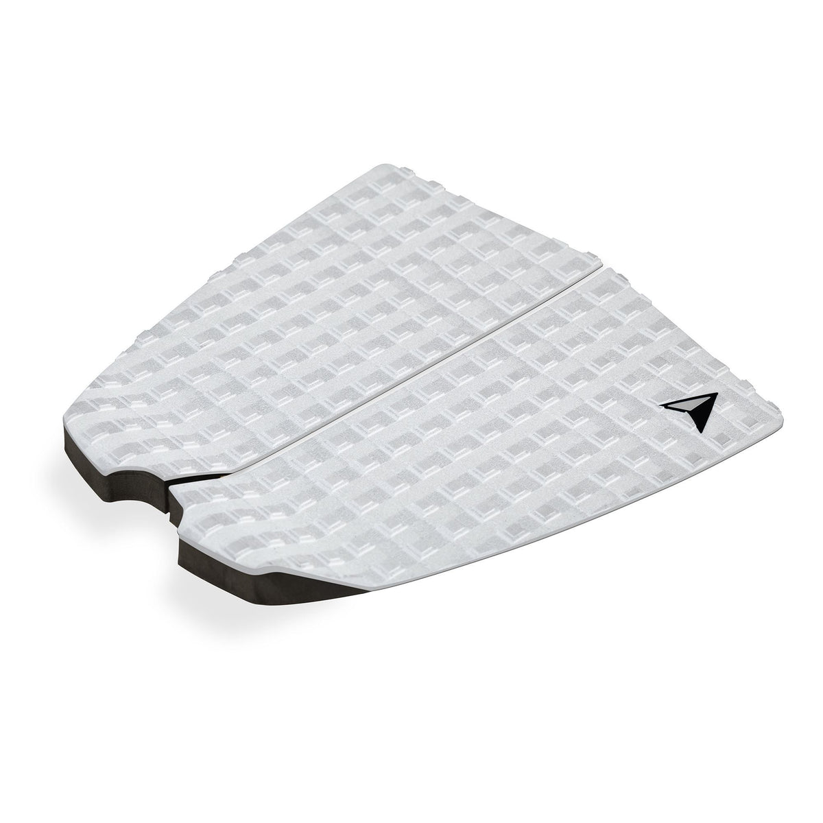 Roam Footpad Deck Grip Traction Pad 2-tlg in Weiß mit strukturierter Oberfläche, zweiteilig, schwarze Bindungen, Isometrie