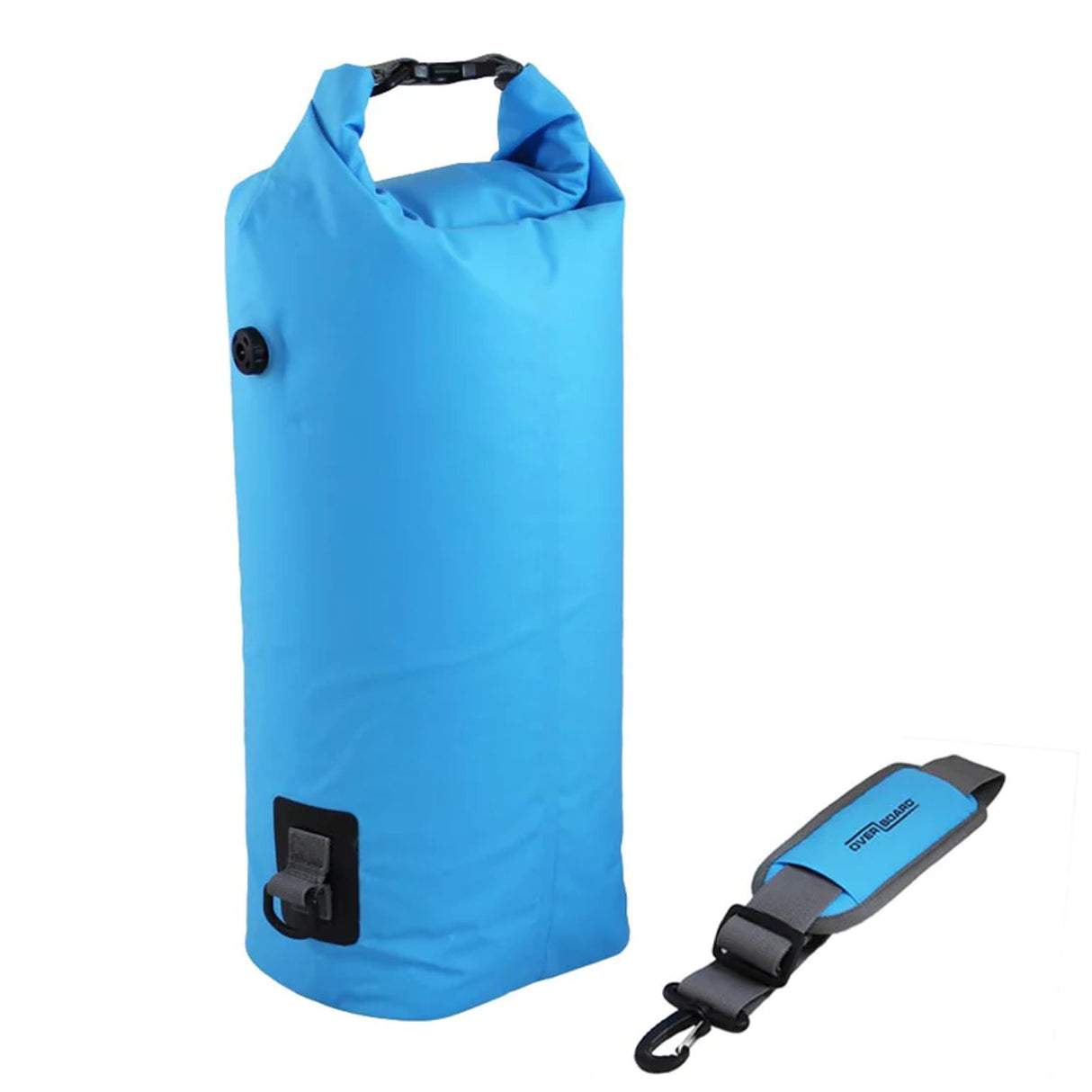 OverBoard Soft Cooler Bag Kühltasche in Blau, wasserdichtes Material, mit Schultergurt, Frontansicht