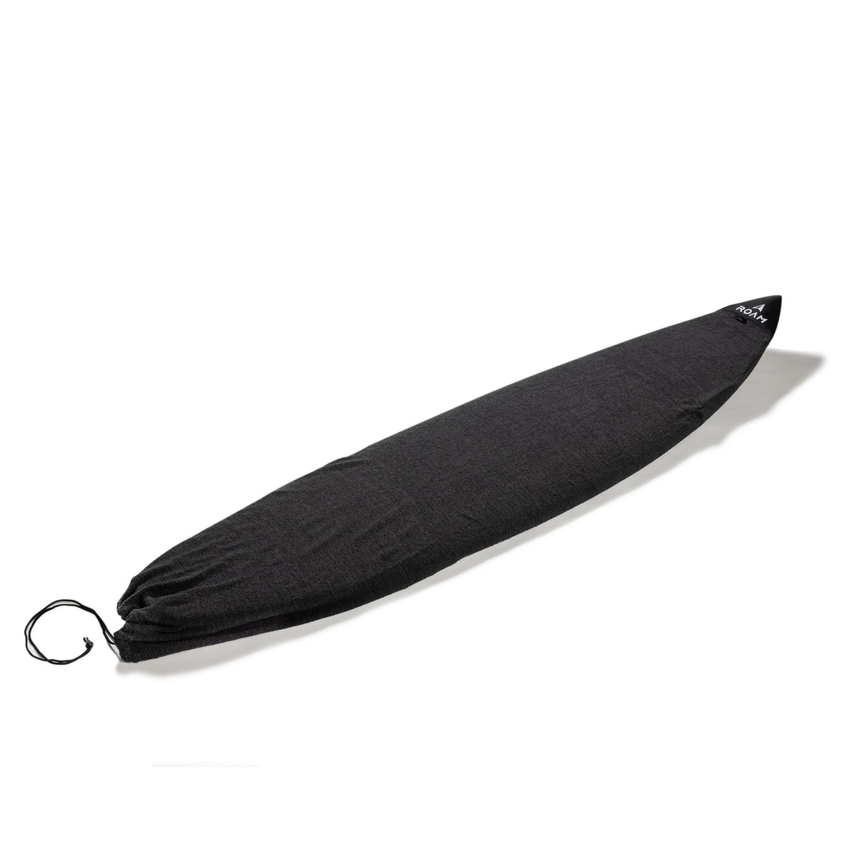 ROAM ECO Shortboard Surfboard Socke in Schwarz, Neopren-Schutzhülle mit Zugverschluss, Seitenansicht