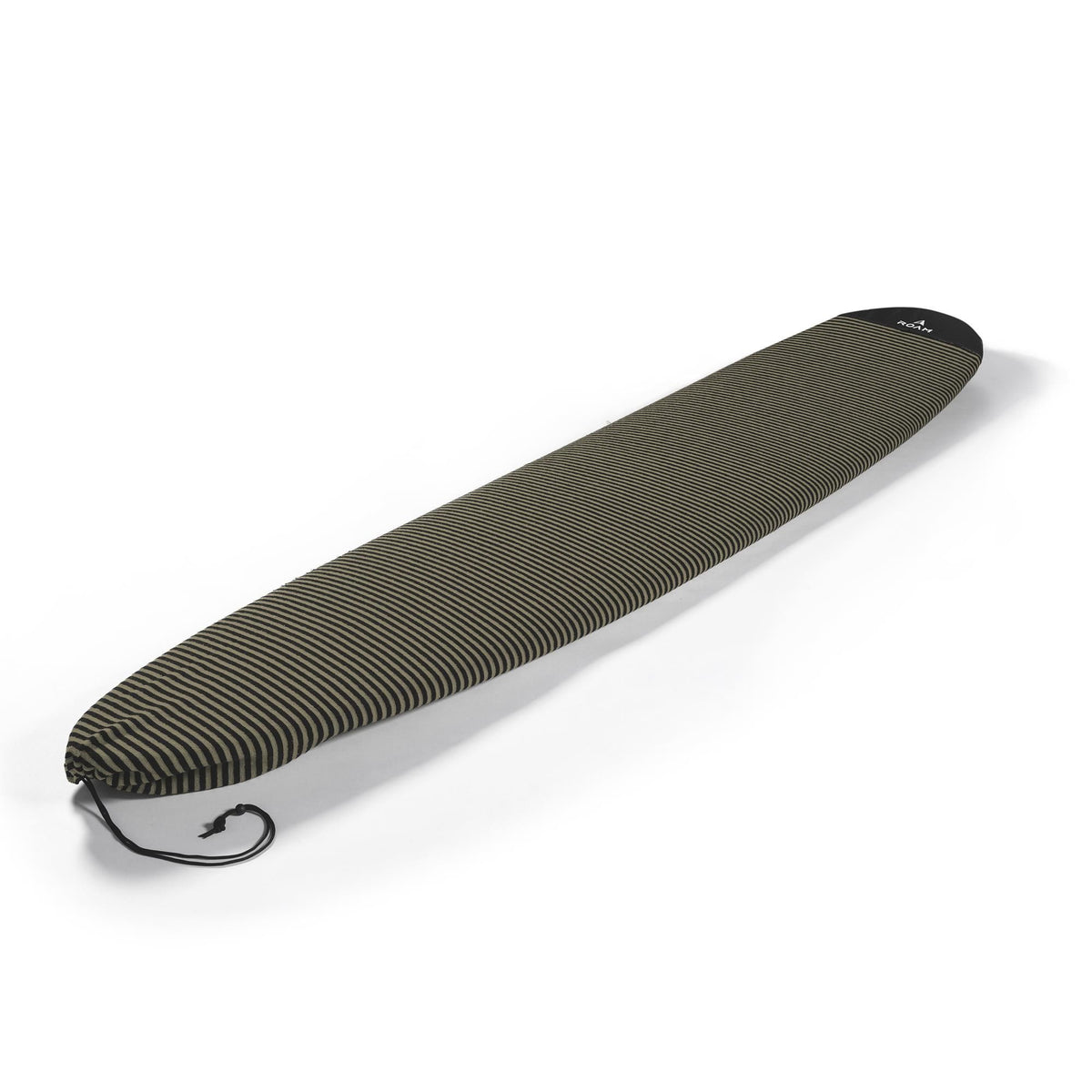 ROAM ECO Longboard Surfboard Socke in Khaki mit Rippmuster und Transportgriff, Seitansicht