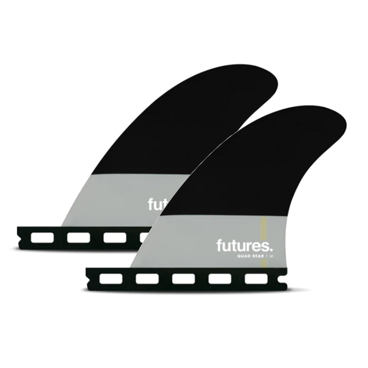 Futures Honeycomb Pivot Quad Rear Set Flossen schwarz grau Seitenansicht