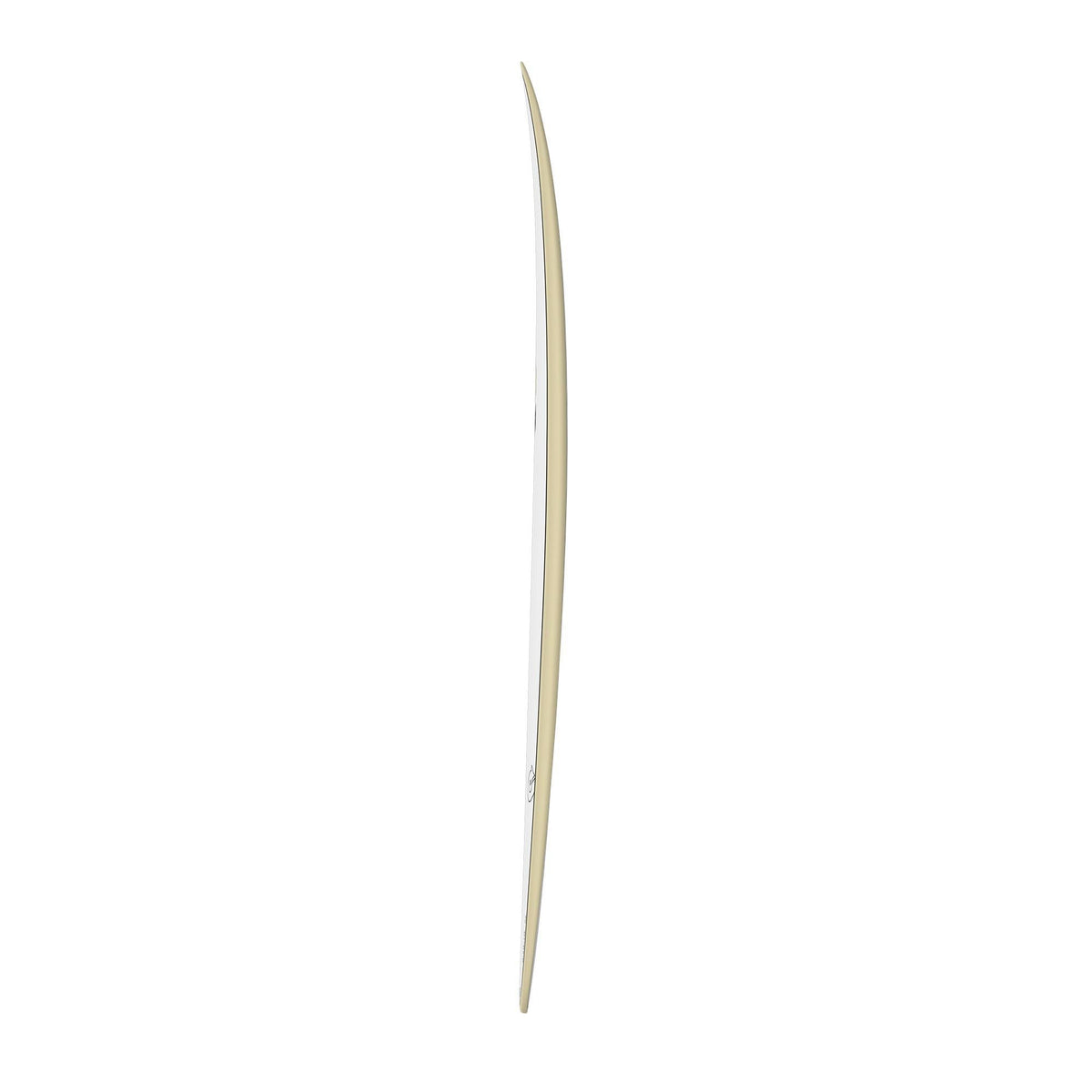 Channel Islands X-lite M23 Surfboard creme Seitenansicht leichte Konstruktion