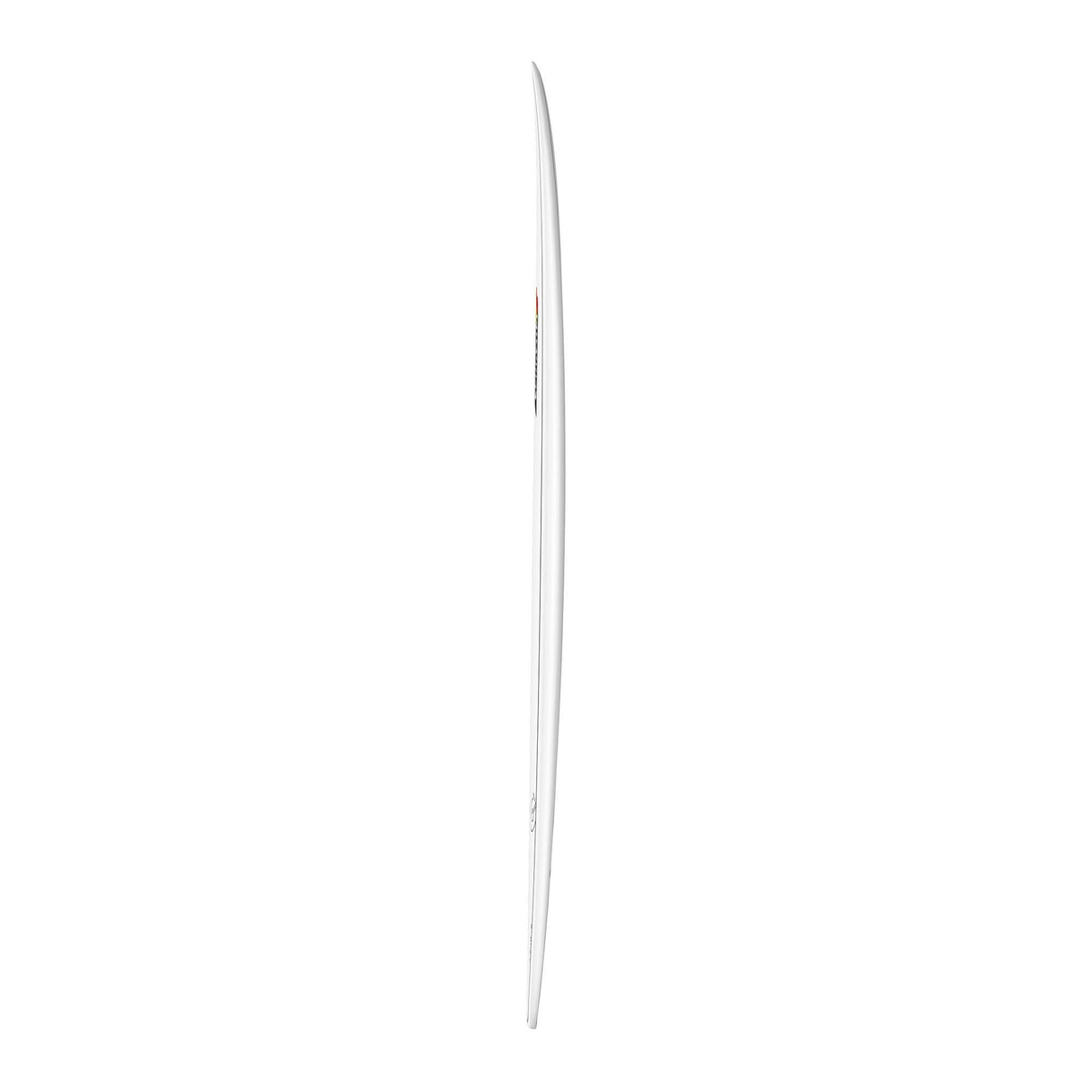 Channel Islands X-lite Chancho Surfboard, weiß, schlankes Design, Seitenansicht