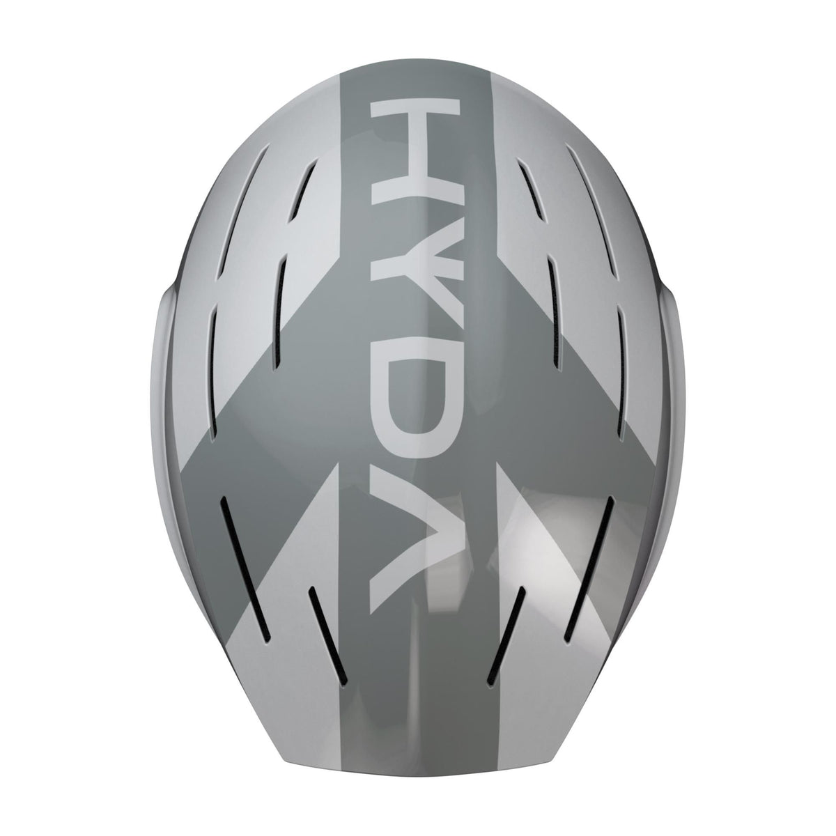 HYDA Coanda Fusion Wassersport Helm in Grau mit Belüftungsöffnungen, Draufsicht