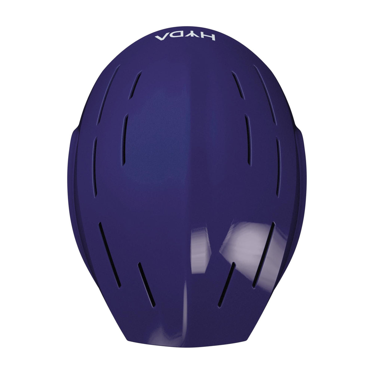 HYDA Coanda Core Wassersport Helm, dunkelblau, Frontalansicht, mit Belüftungsschlitzen und glänzender Oberfläche