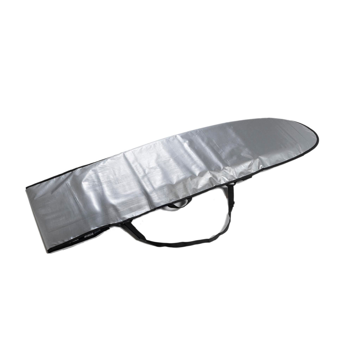 Roam Surfboard Tech Socke Fish Boardbag, Silber-Grau mit schwarzen Griffen, Schutzhülle für Surfboards