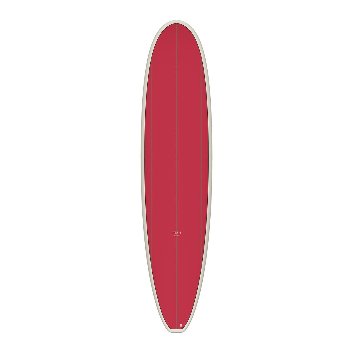 Torq TET Longboard in Rot mit weißer Kante, Draufsicht