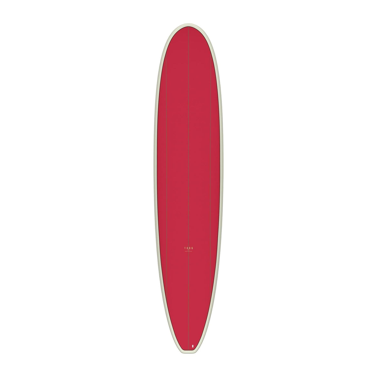 Torq TET Longboard in Rot, Draufsicht, rotes Deck mit heller Kante, längliche Boardform