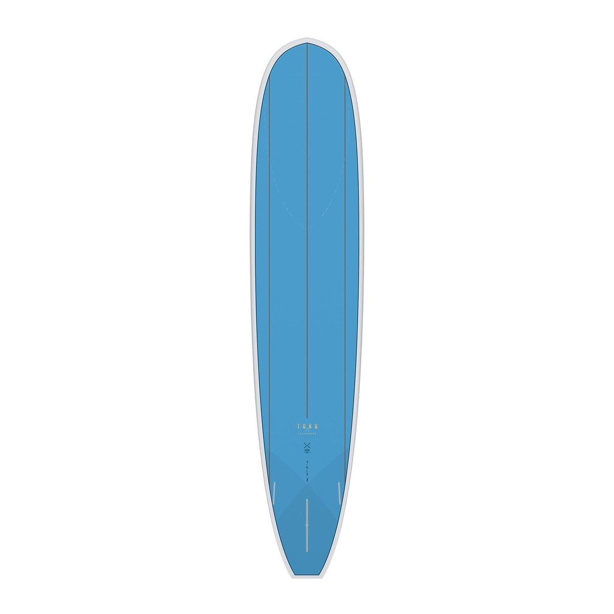 Torq TET Longboard in Blau, Draufsicht, Surfboard mit abgerundetem Design