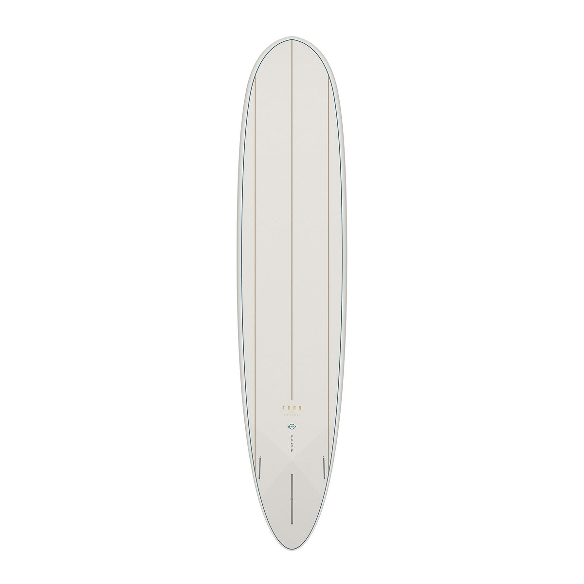TORQ TET 24/7 Longboard Surfboard in Weiß, Draufsicht, mit Centerline und modernem Design