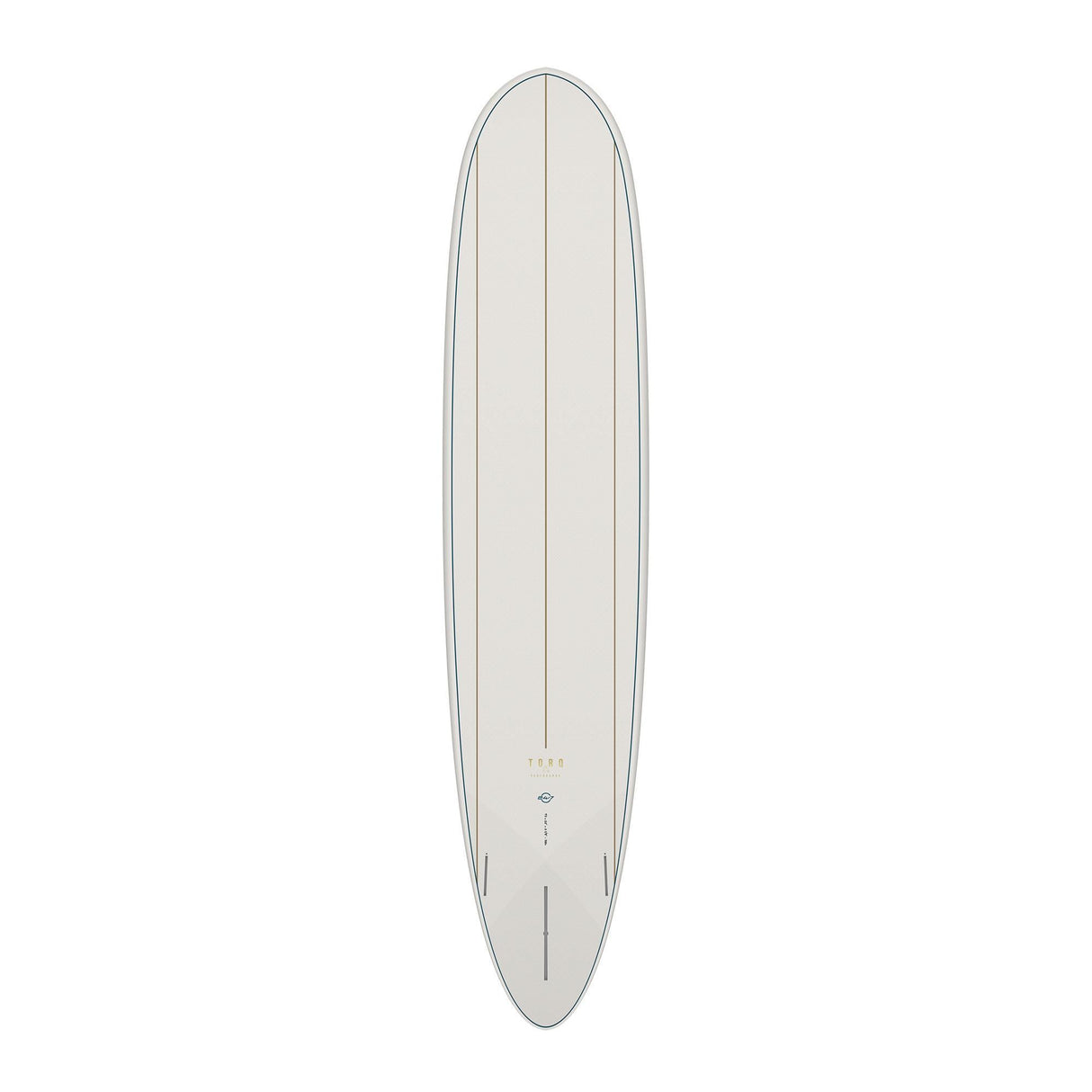 TORQ TET 24/7 Longboard Surfboard in Weiß, Draufsicht, mit Centerline und modernem Design