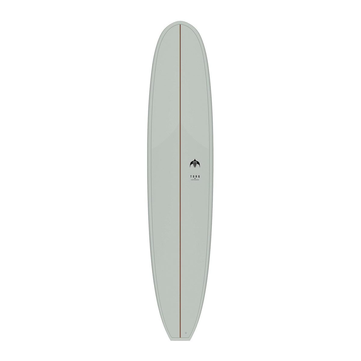 TORQ TET Delpero Classic Surfboard in Grau, Draufsicht, längliches Design mit Centerline