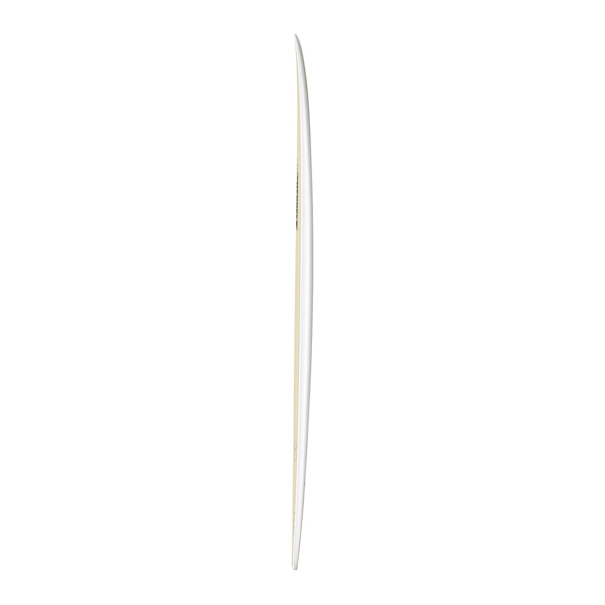 Channel Islands X-lite Chancho Surfboard, weiß, Seitenansicht, schlankes Design