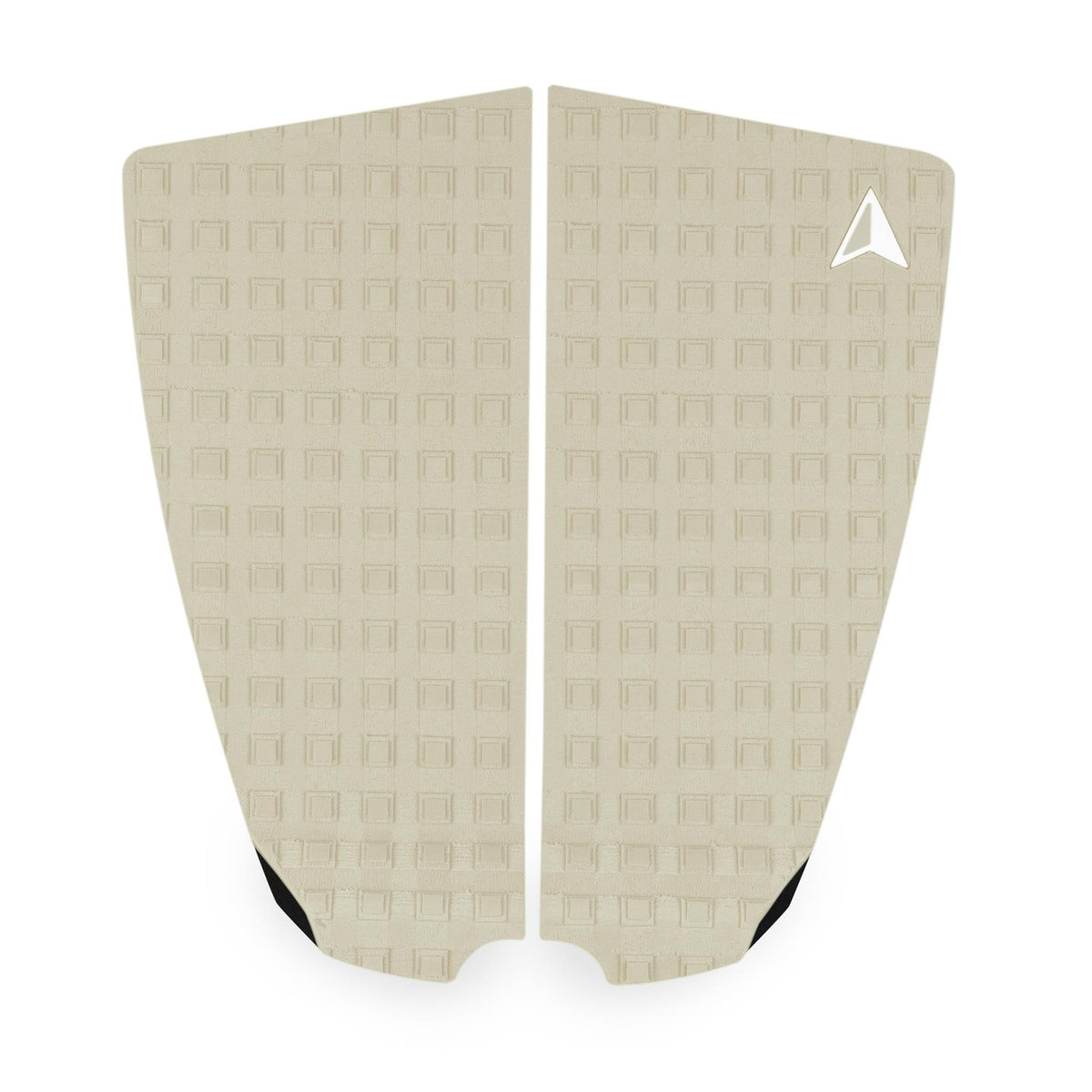 Roam Footpad Deck Grip Traction Pad 2-teilig in Creme mit strukturierter Oberfläche, Draufsicht