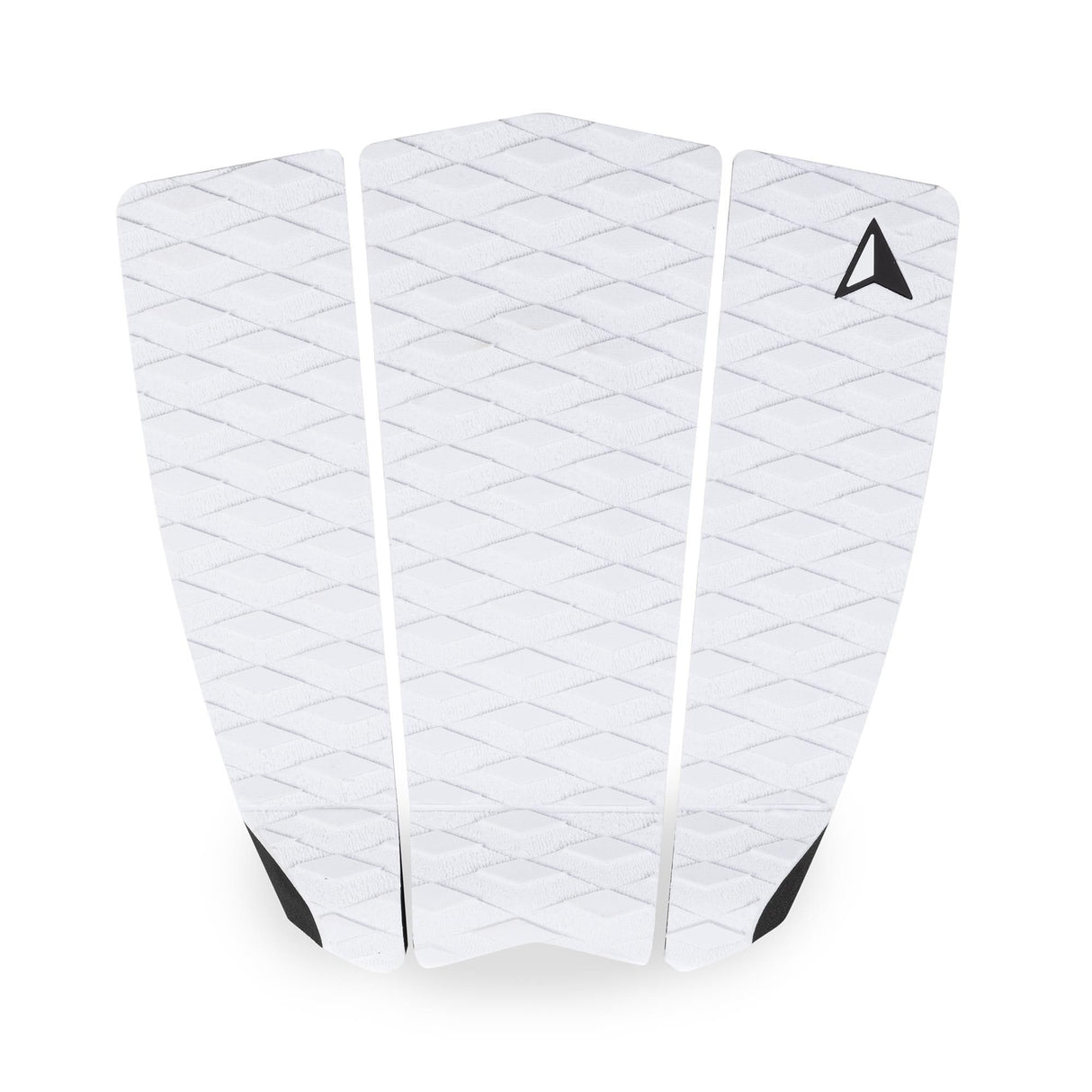 Roam Footpad Deck Grip Traction Pad 3-tlg weiß mit schwarzen Akzenten, strukturierte Oberfläche, Frontansicht