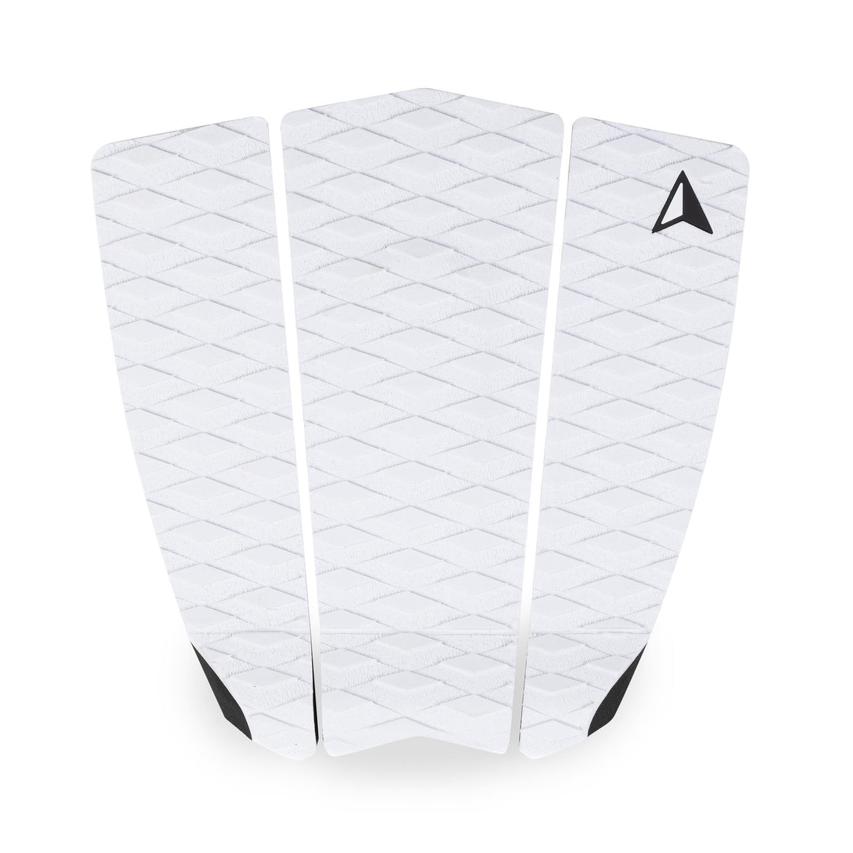 Roam Footpad Deck Grip Traction Pad 3-tlg weiß mit schwarzen Akzenten, strukturierte Oberfläche, Frontansicht