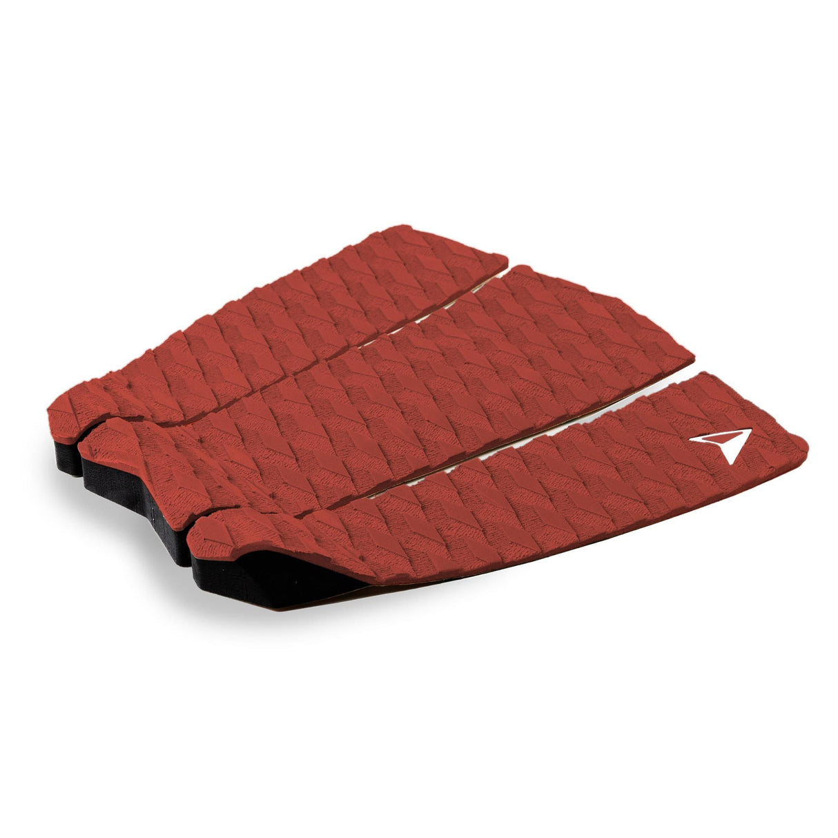 Roam Footpad Deck Grip Traction Pad 3-teilig in Rot mit strukturierter Oberfläche, Draufsicht