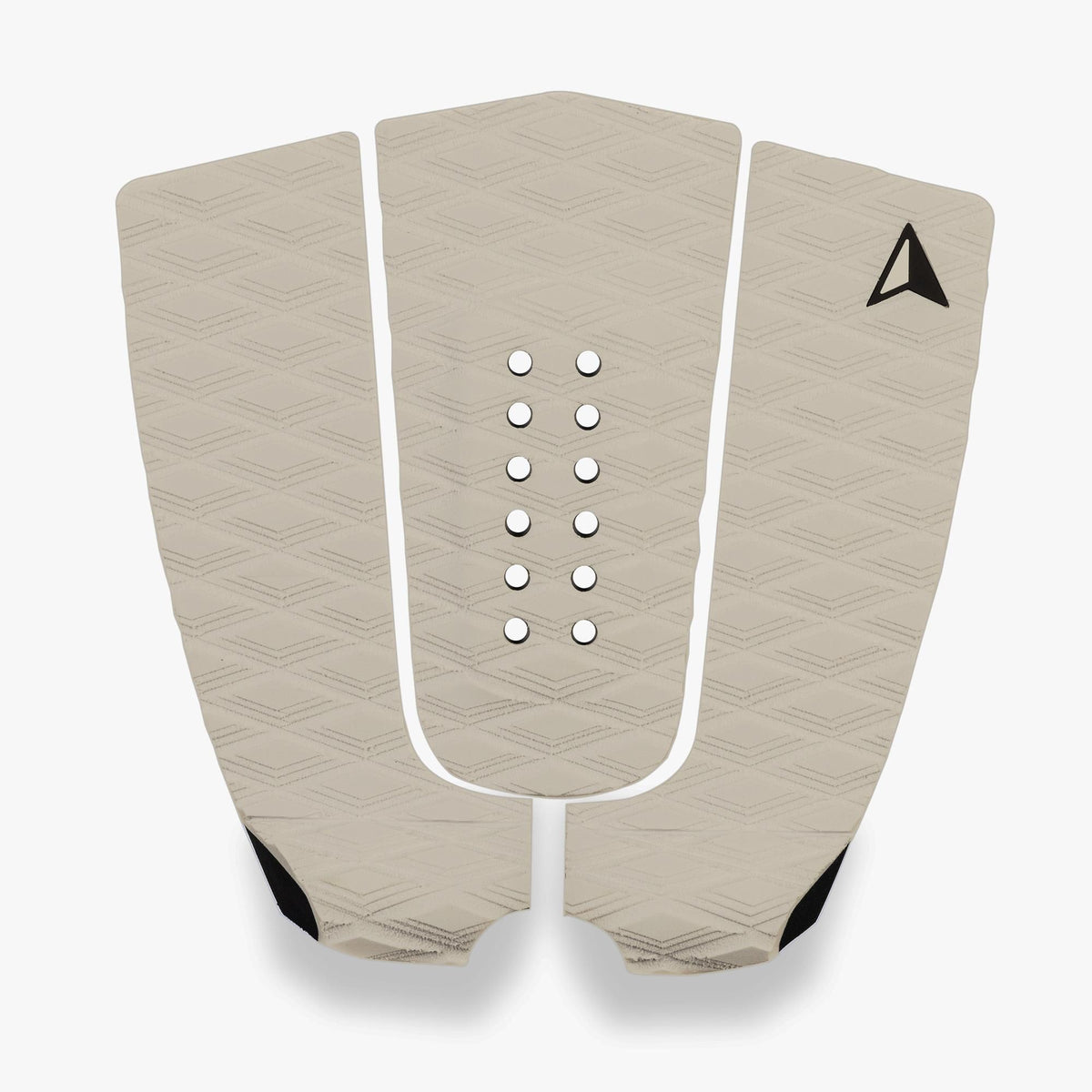 Roam Footpad Deck Grip Traction Pad 3-teilig beige mit Lochdesign, Draufsicht