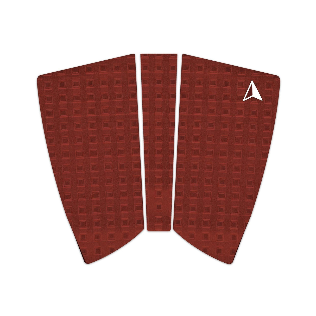 Roam Footpad Deck Grip Traction Pad 2+1 in Rot mit strukturiertem Muster, Draufsicht